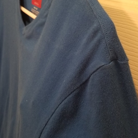 ALFANI Slim Fit Stretch (M) Womens Blue Tee Shirt - Picture 4 of 11